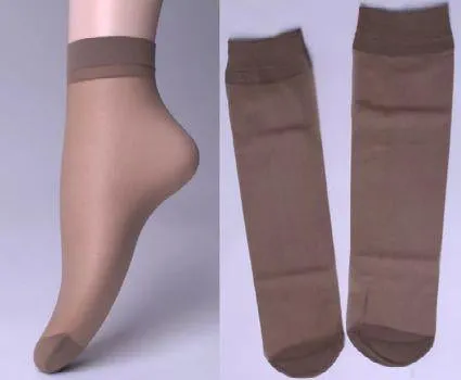 1213 (pack of 5) Soft Transparent Women's Ankle Length Silk Socks