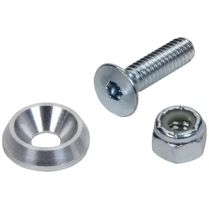 Allstar Performance Countersunk Bolt Kit - 1.000" Long - Hex Drive Head - 3/4" OD Countersunk Washers/Nuts - Aluminum/Steel - (Set of 10)