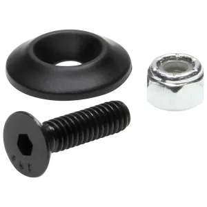 Allstar Performance Plastic Countersunk Bolt Kit - 1/4" x 1" - Black (50 Pack)