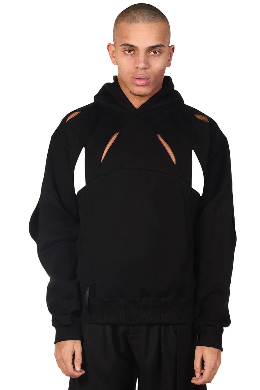 Black Triangle Hollow Hoodie