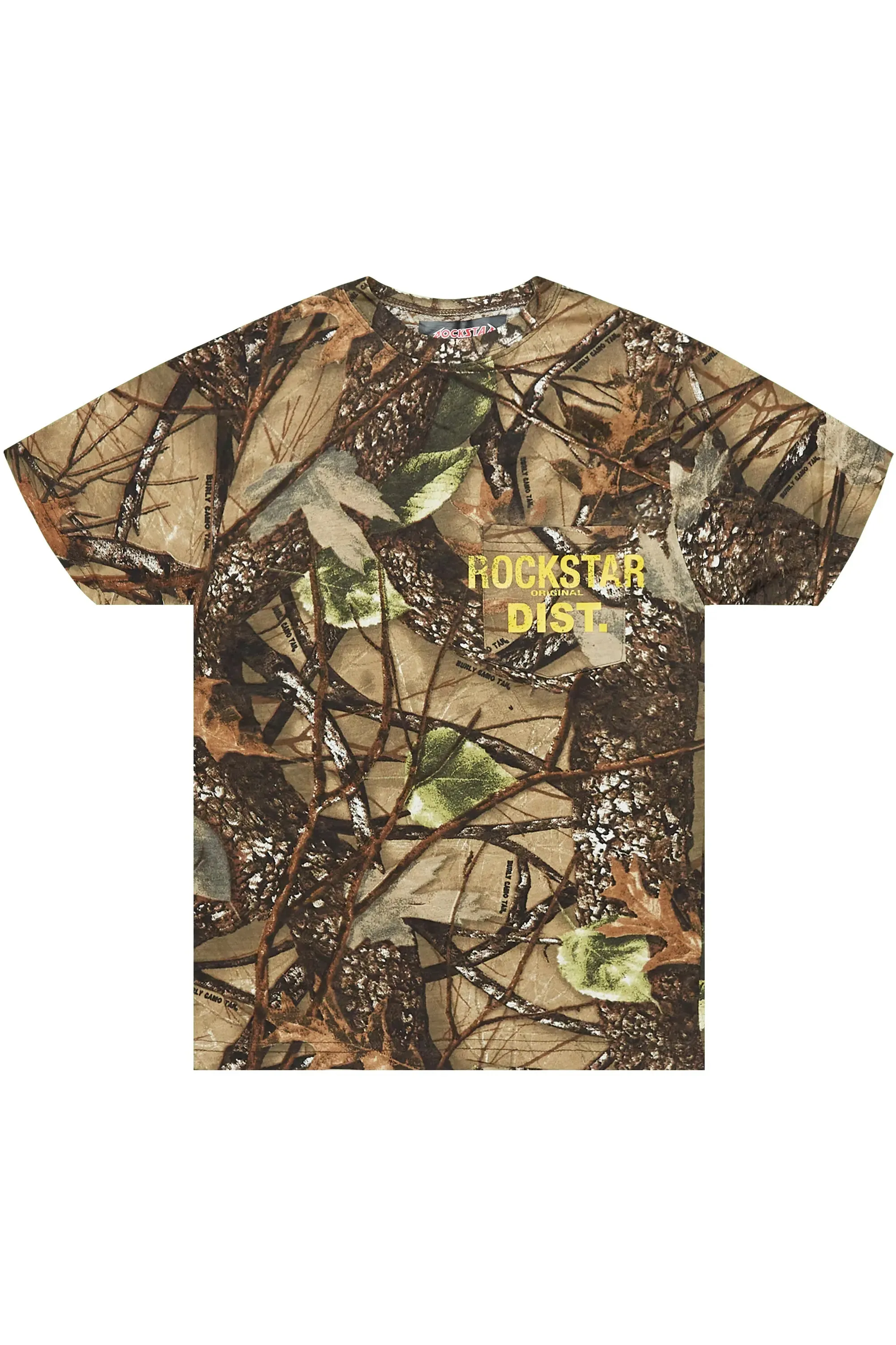 Boys Acko Beige Tree Camo Graphic T-Shirt