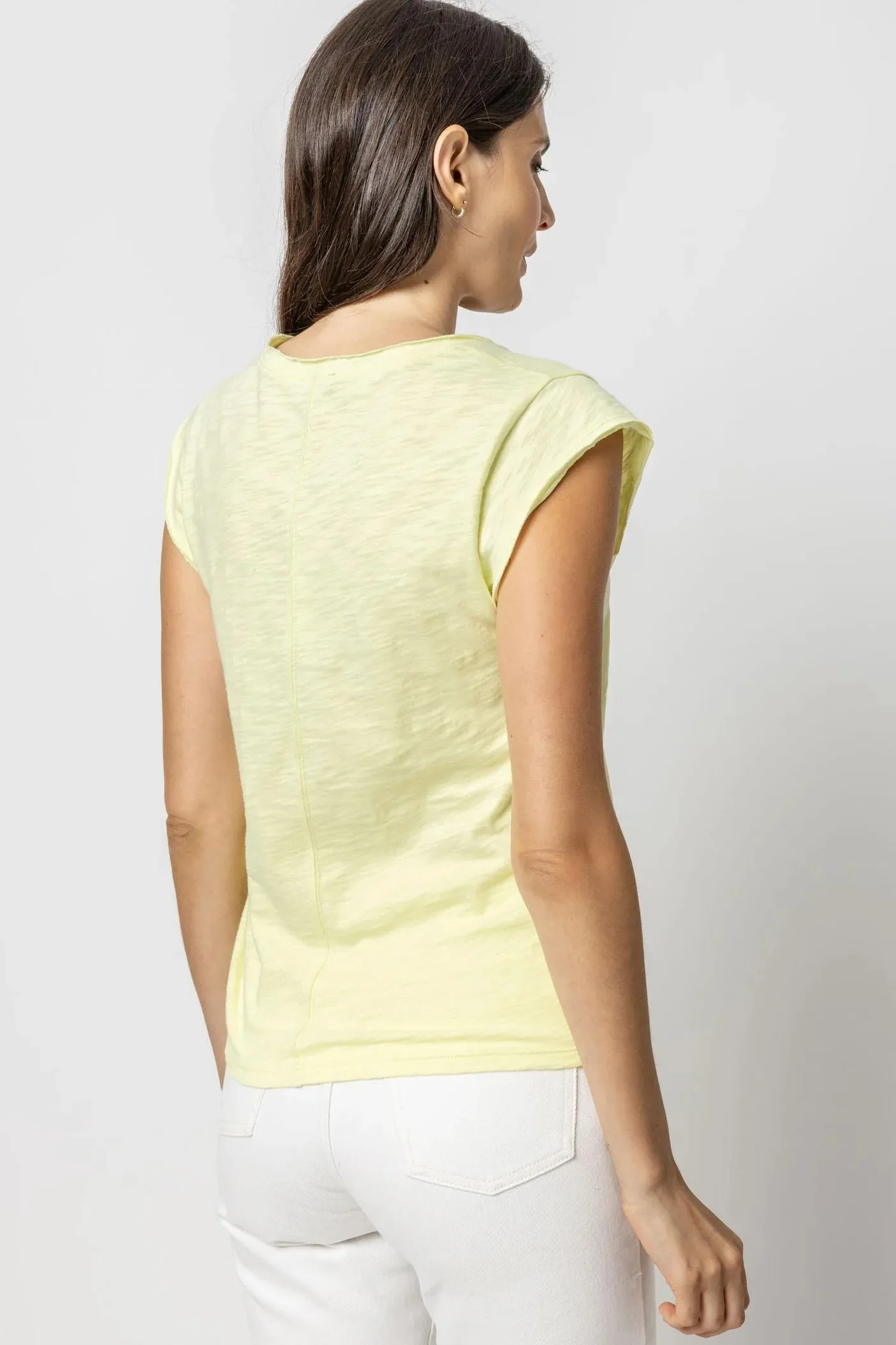 Cap Sleeve V-Neck