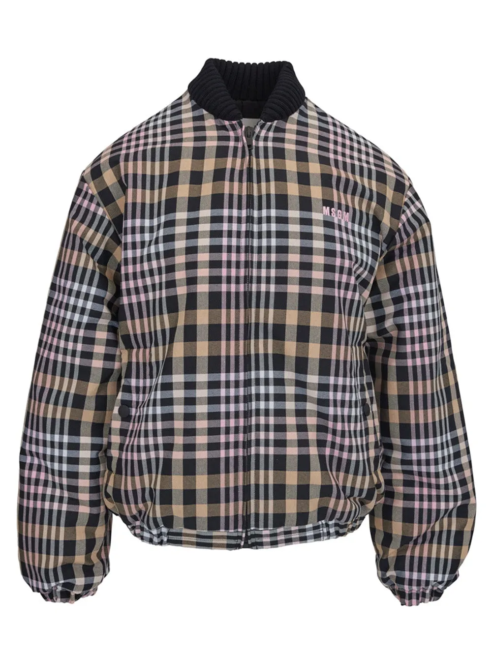 Checkered Bomber Jacket