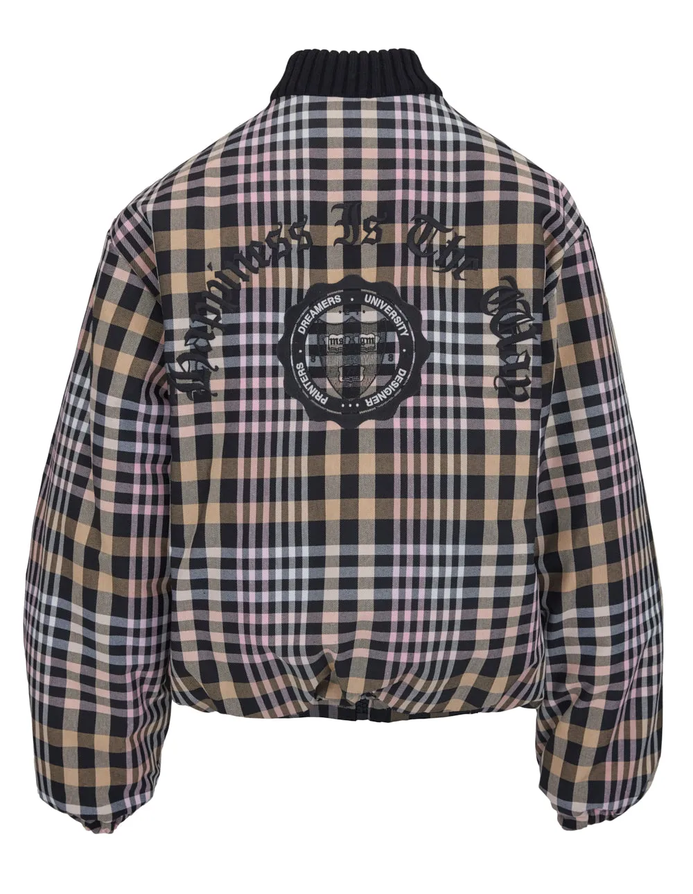 Checkered Bomber Jacket