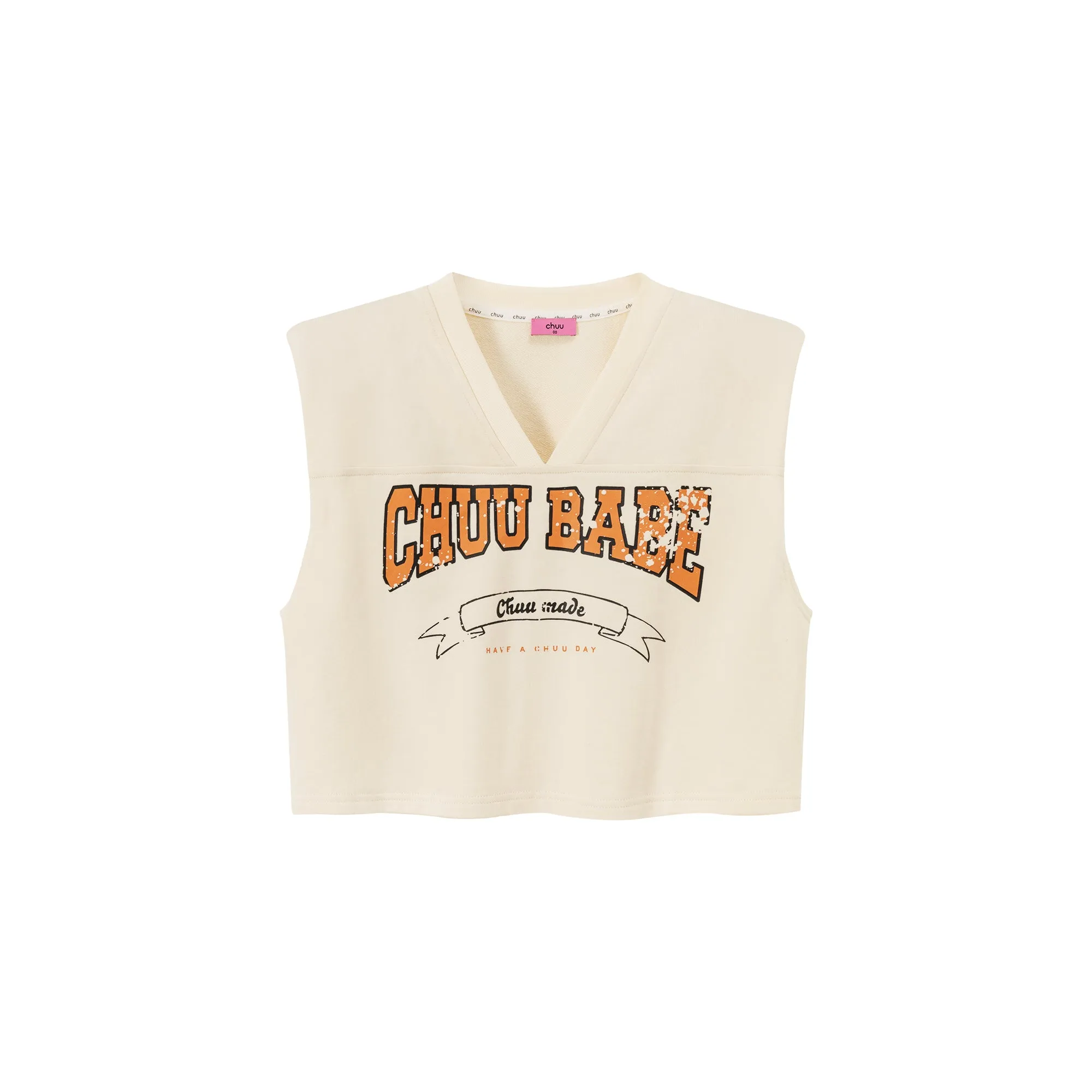 Chuu Babe Sleeveless Cotton V-Neck Top