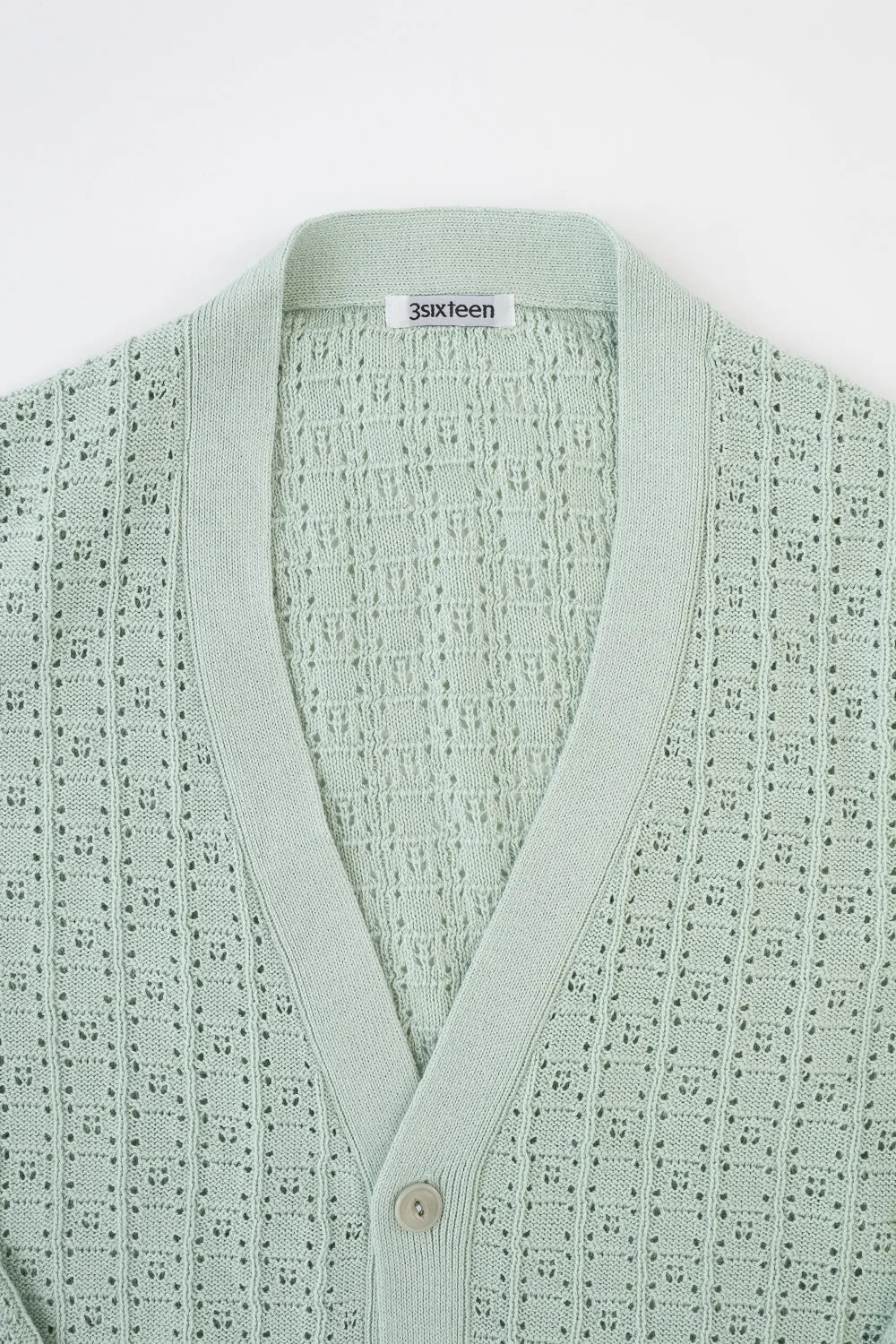 Classic Cardigan Domino - Seafoam