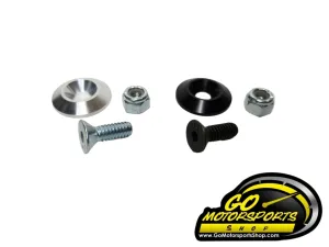 Countersunk Fender Bolts (1" Long) / Washers (Silver & Black)