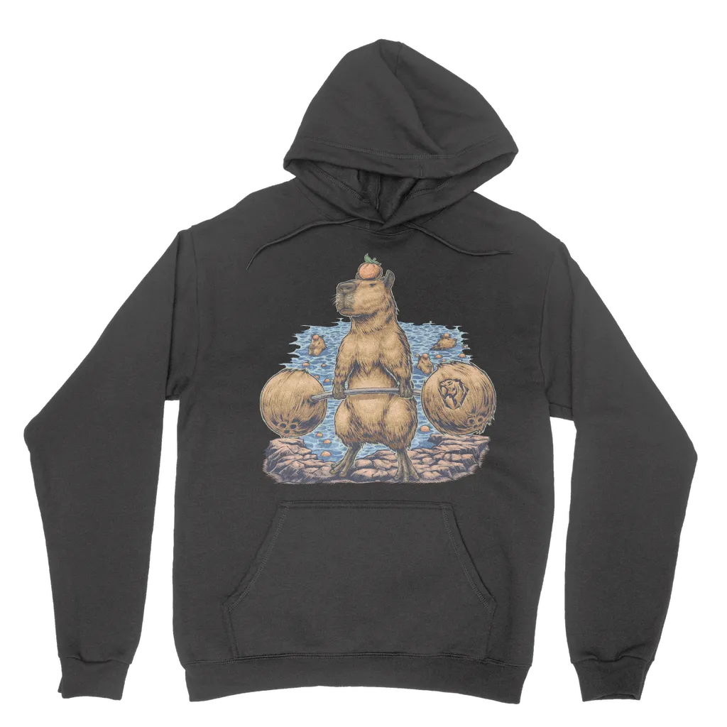 Deadlifting Capybara Hoodie