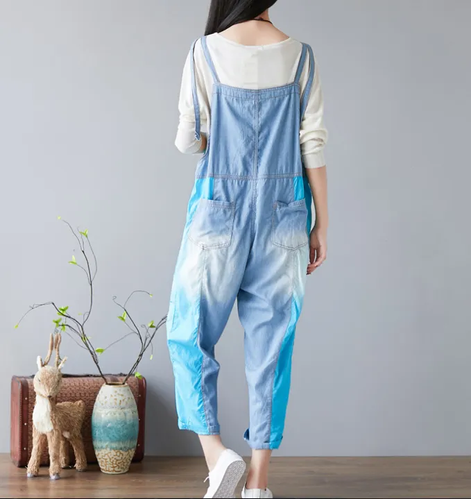 Denim Summer  Jumpsuits, Denim Overall, Loose Women Jumpsuits CNHK08023