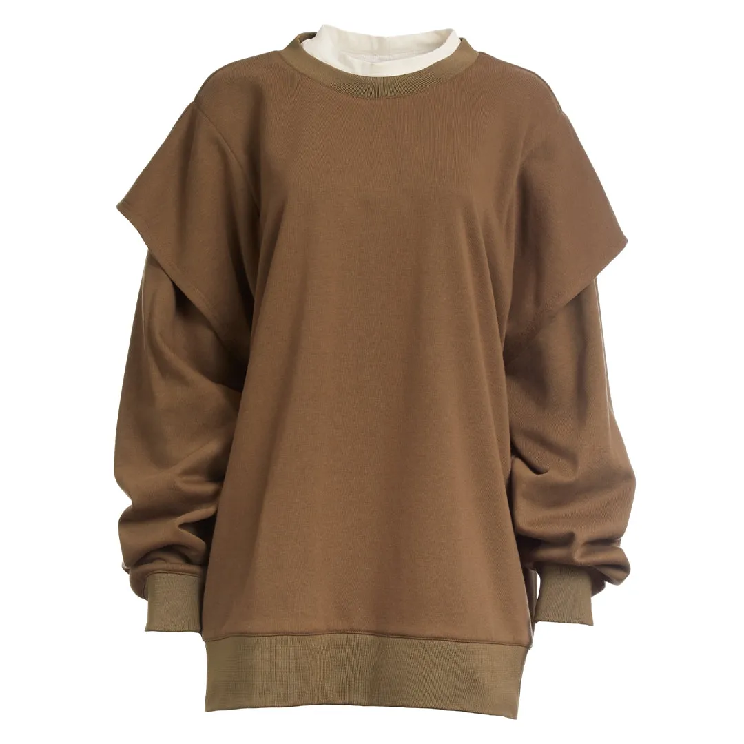 DYLAN TWOFER PULLOVER OLIVE & TEA STAIN