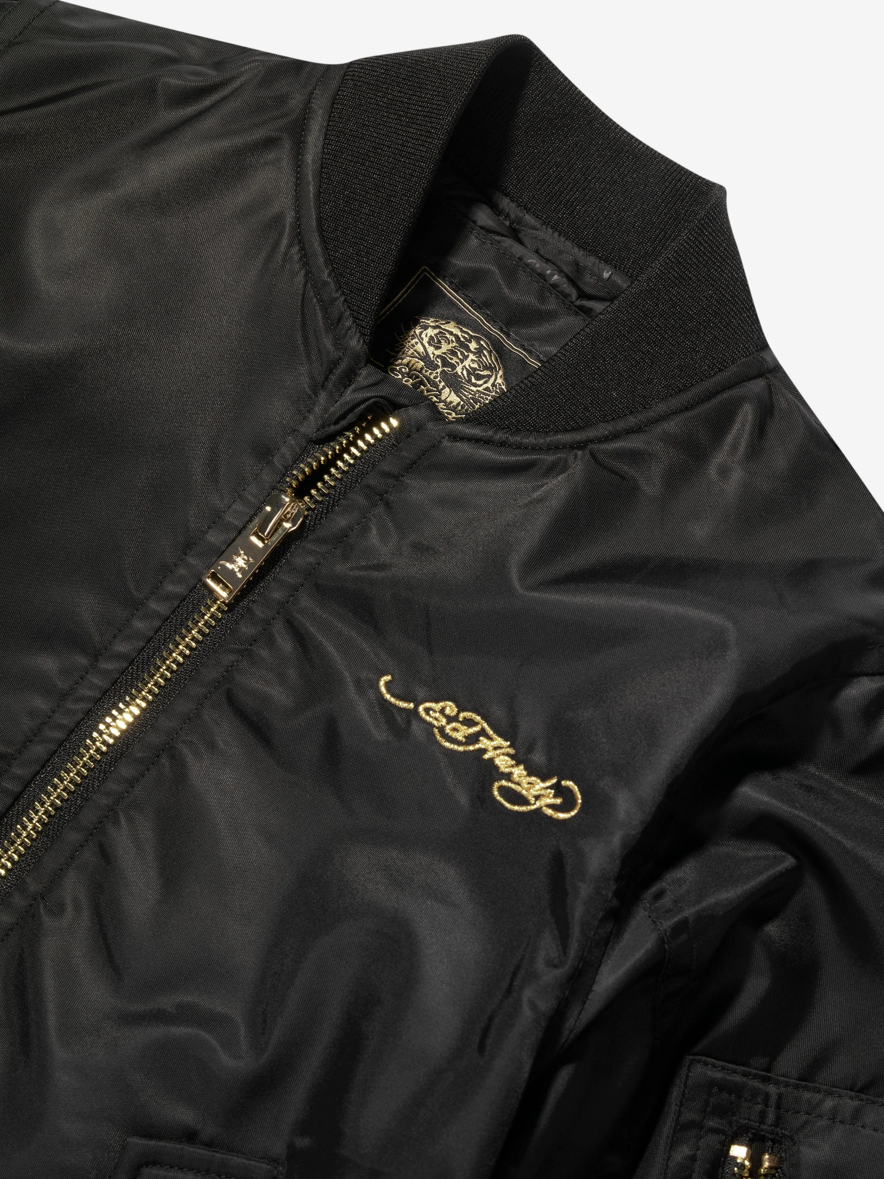 ED Hardy Boys Bomber Jacket in Black