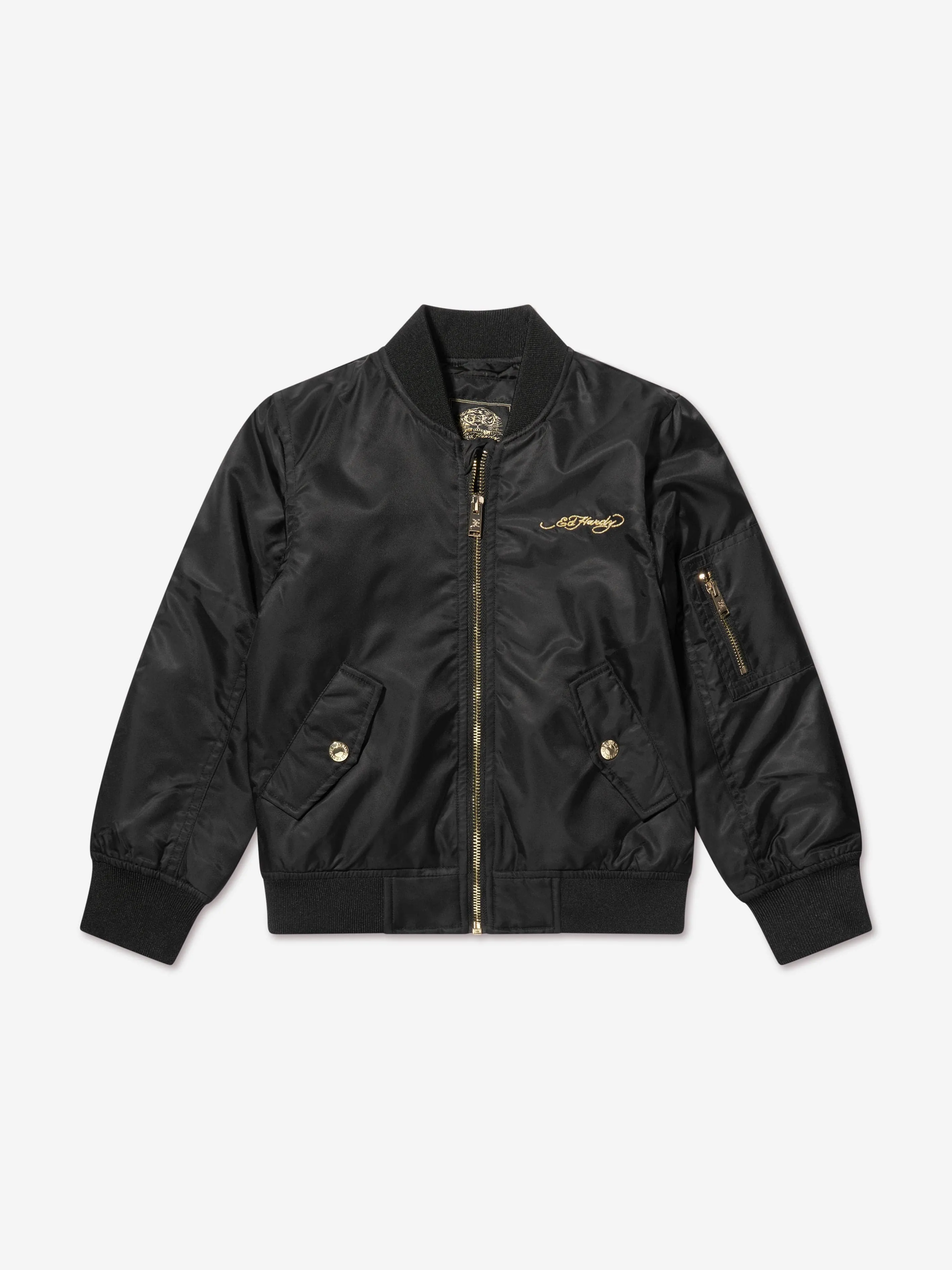 ED Hardy Boys Bomber Jacket in Black