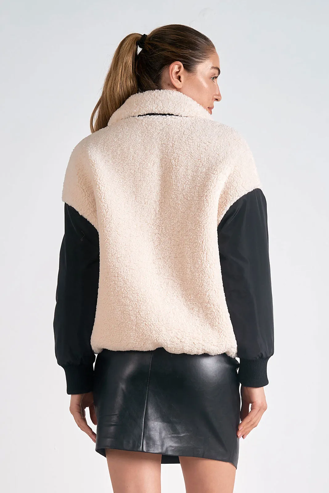 Faux Fur Colorblock Vest