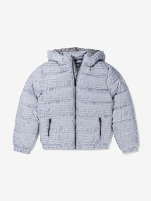 Guess Boys Jacquard Logo Padded Jacket