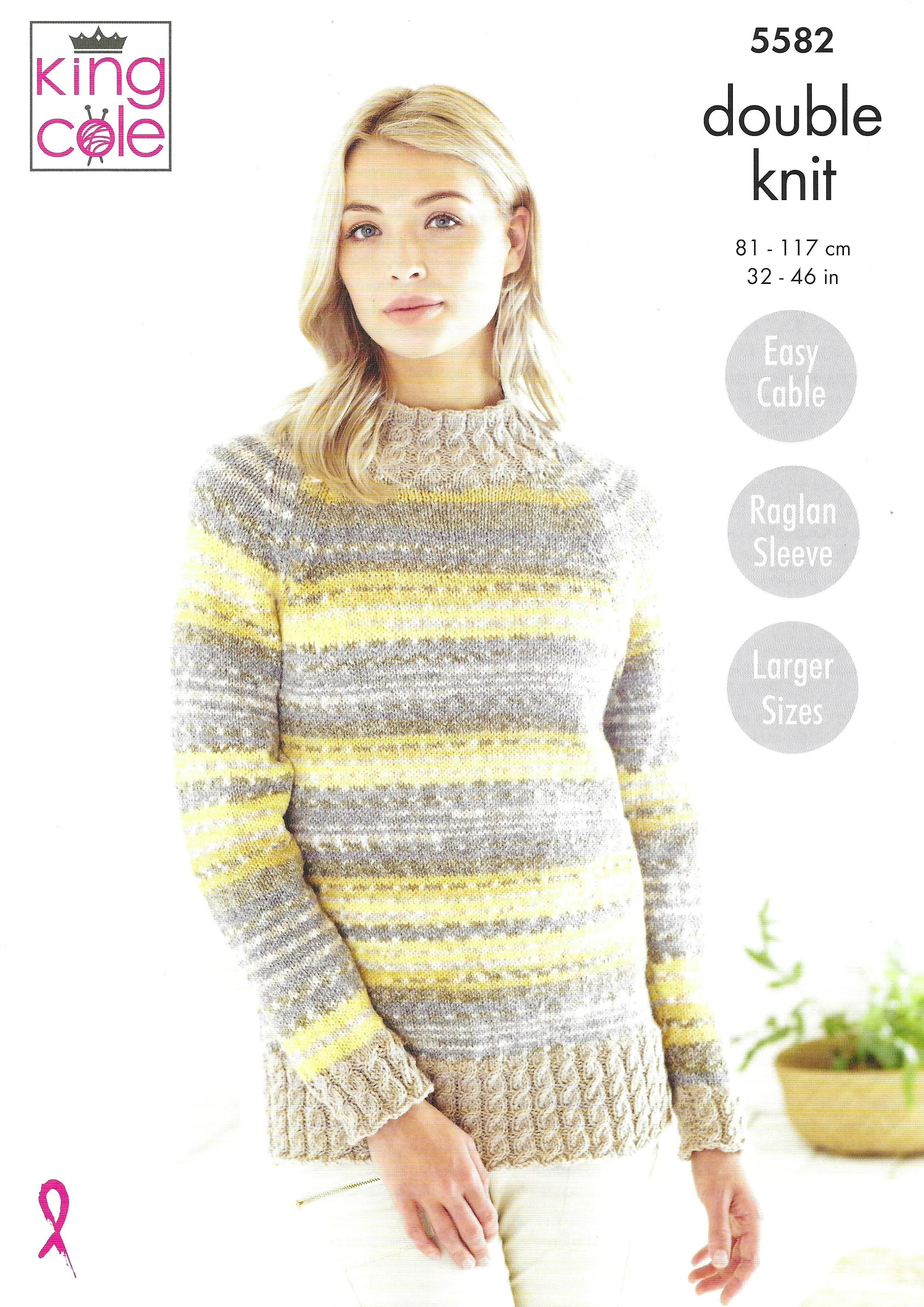 King Cole 5582 Sweaters DK Knitting Pattern