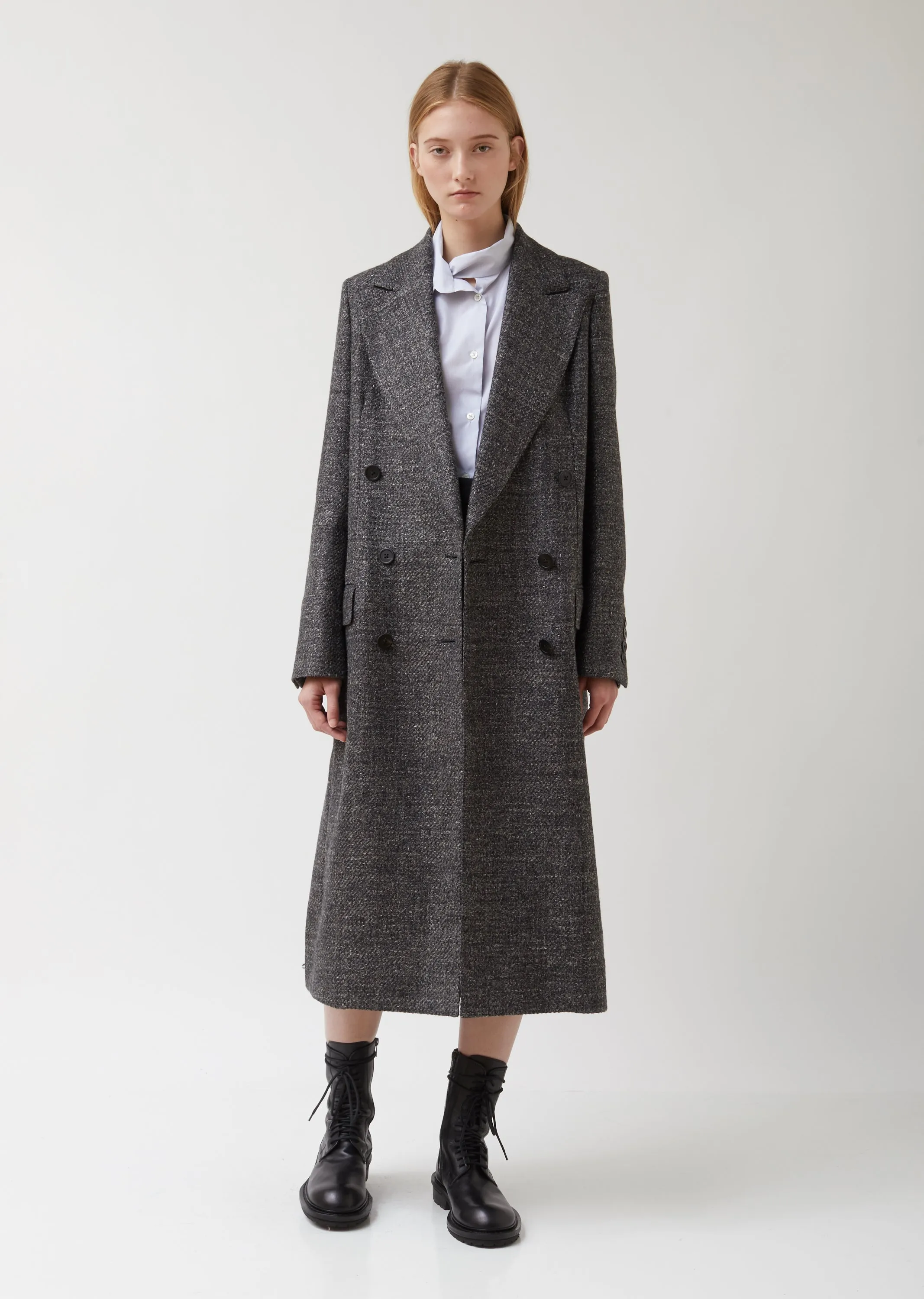 Long Tailored Wool Coat