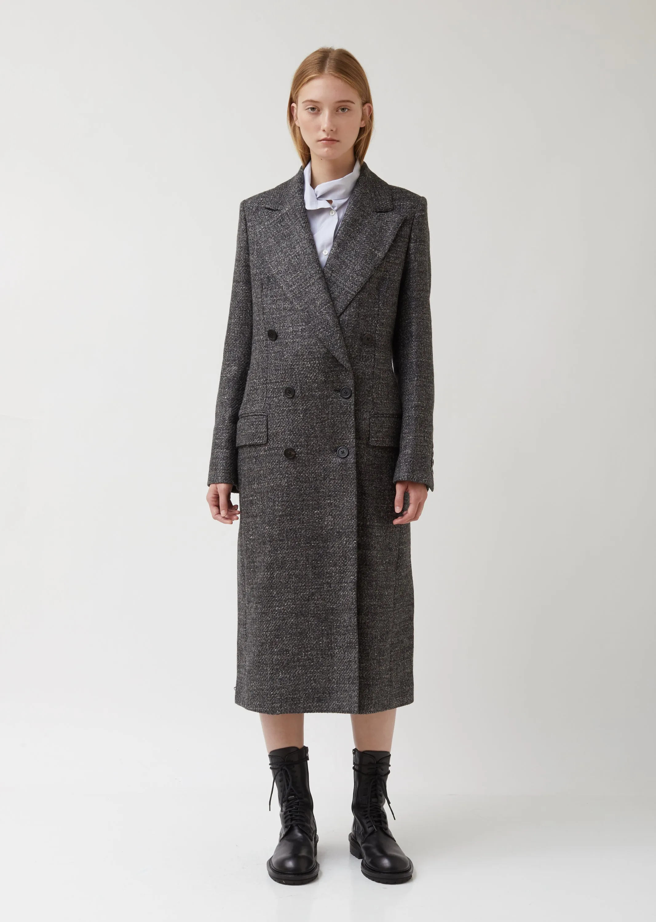 Long Tailored Wool Coat