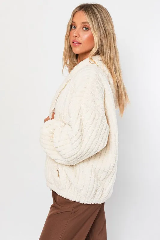 Oversized Fleece Hoodie Jacket