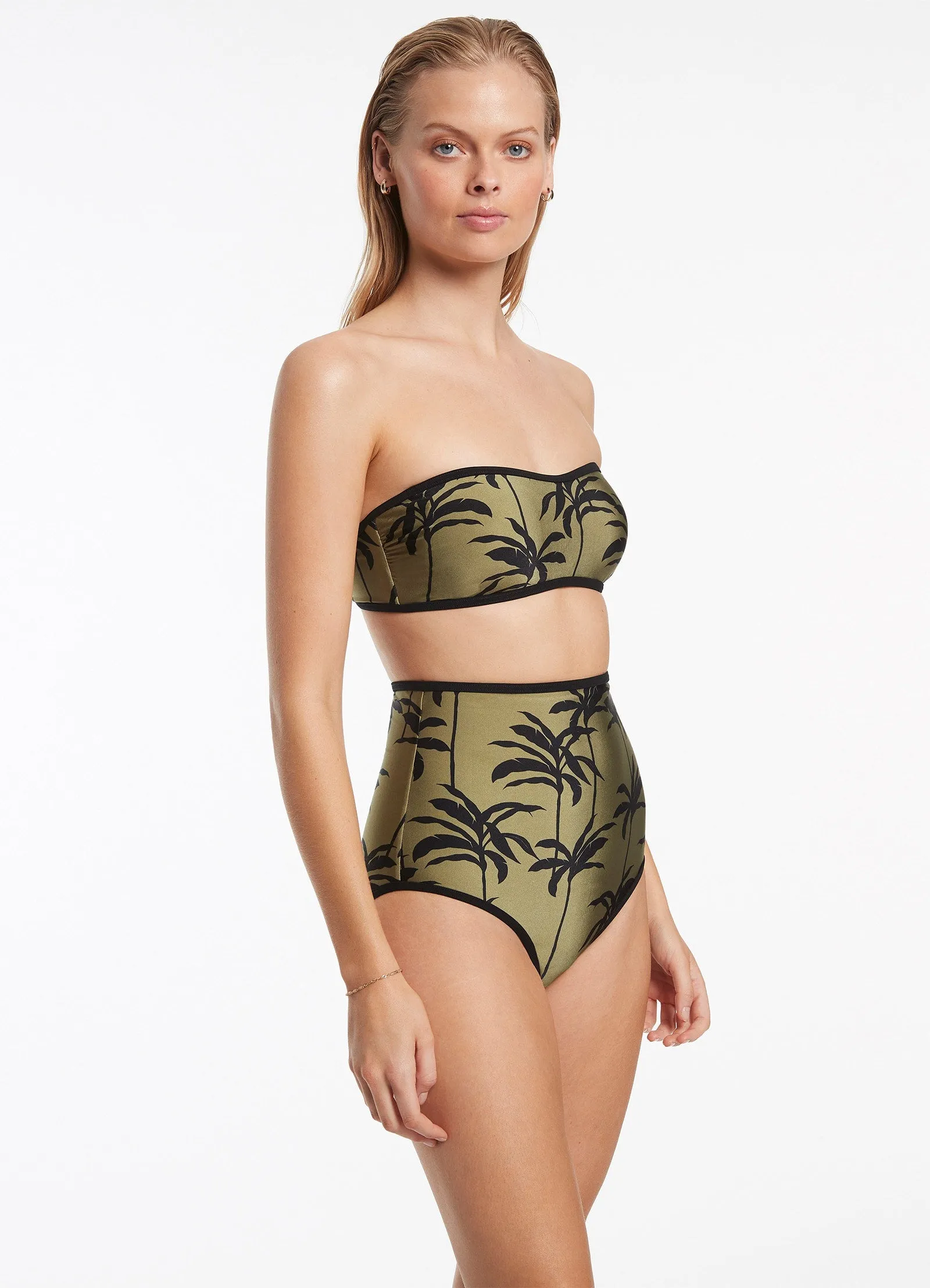 Palme Minimal Bandeau Top - Olive