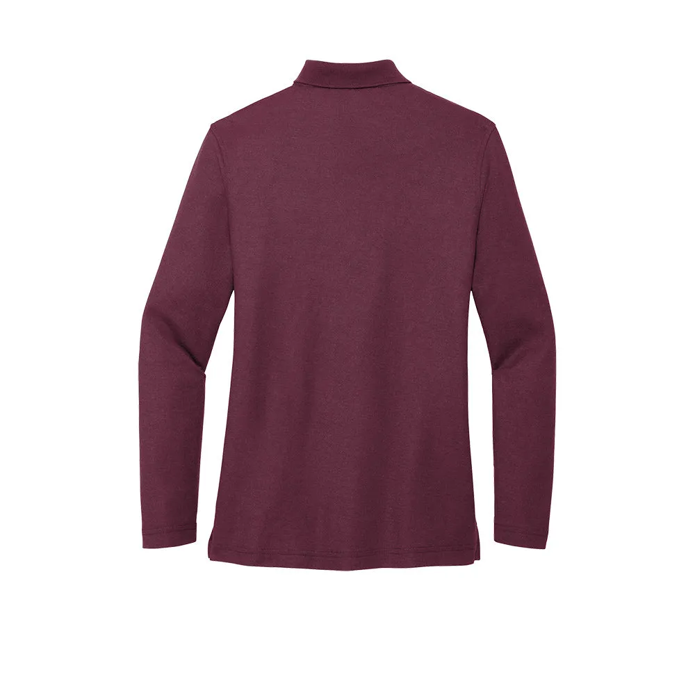 Port Authority® Women's Silk Touch™ Long Sleeve Polo - Burgundy