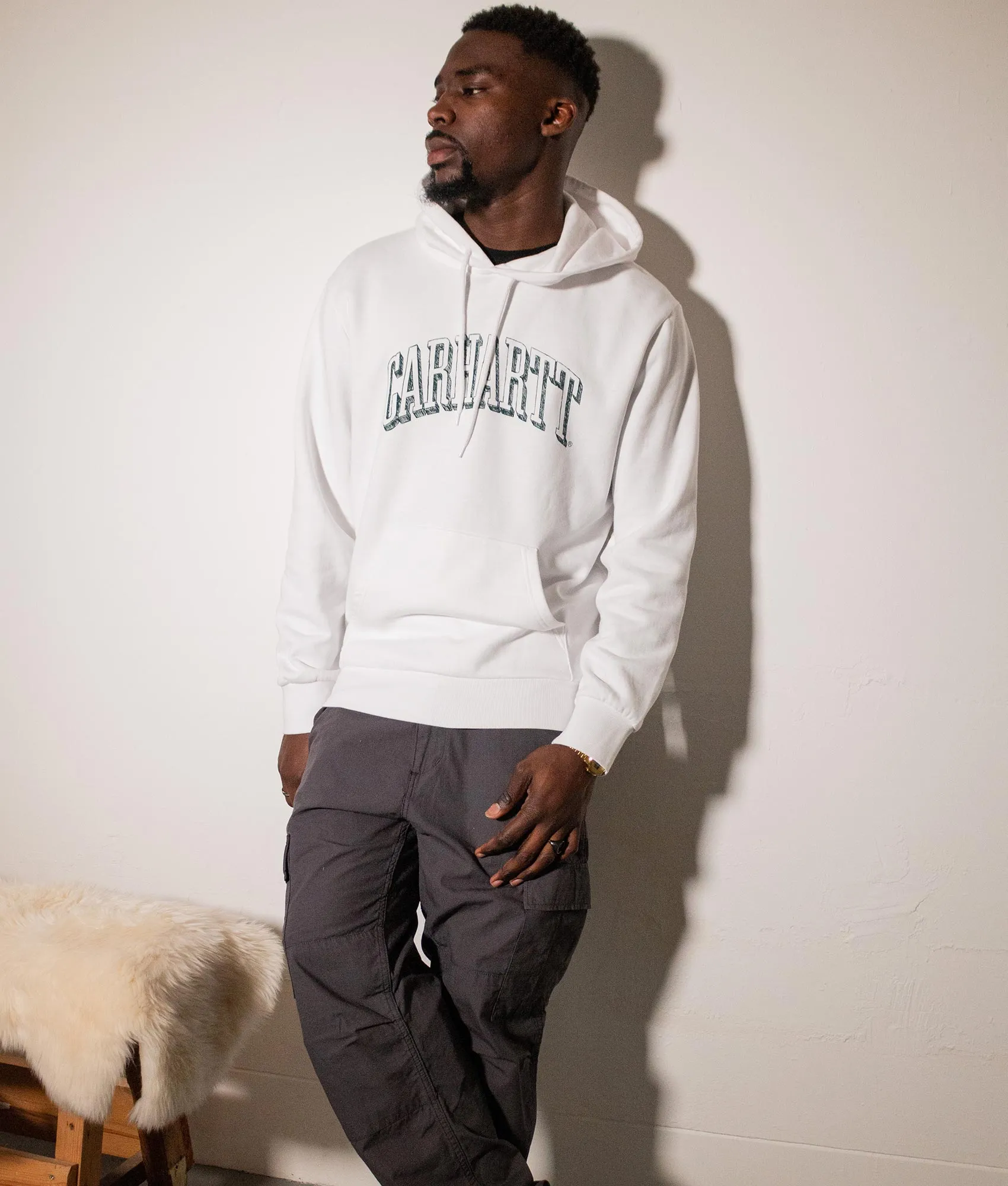 Relaxed Fit Scrawl Logo Hoodie