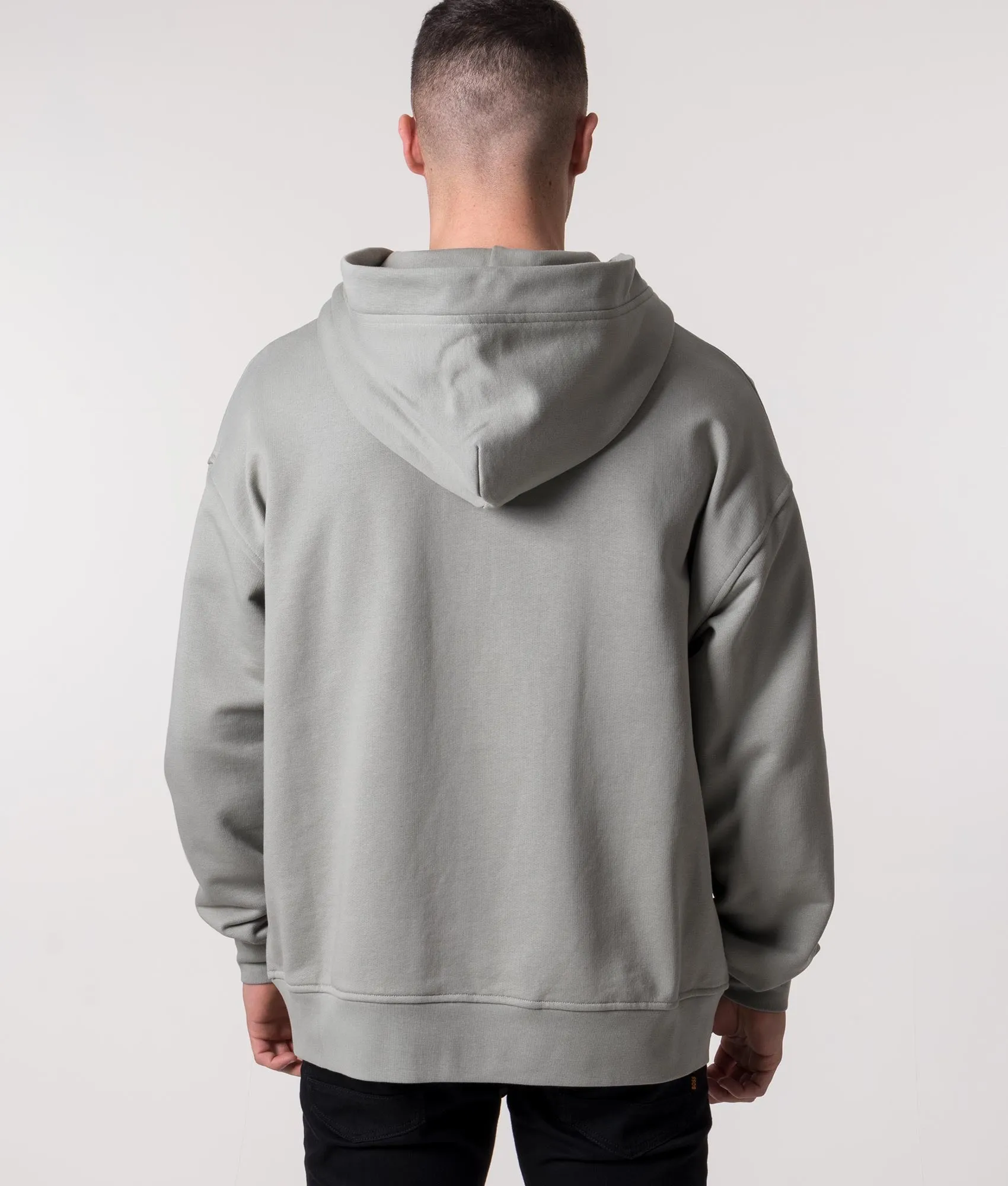 Relaxed Fit Zip Through Rugged Hoodie