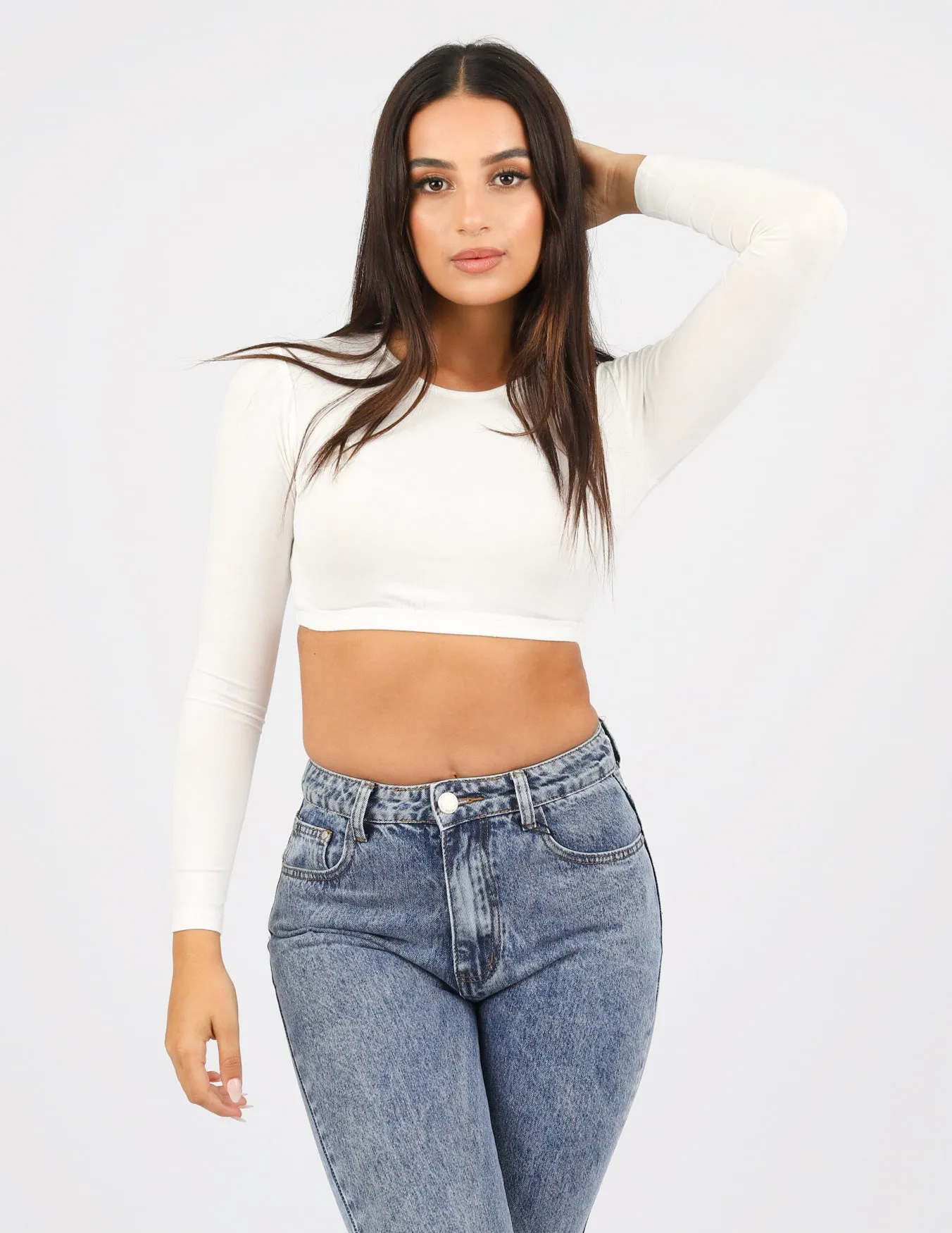 Round Neck Crop Body Top