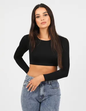 Round Neck Crop Body Top