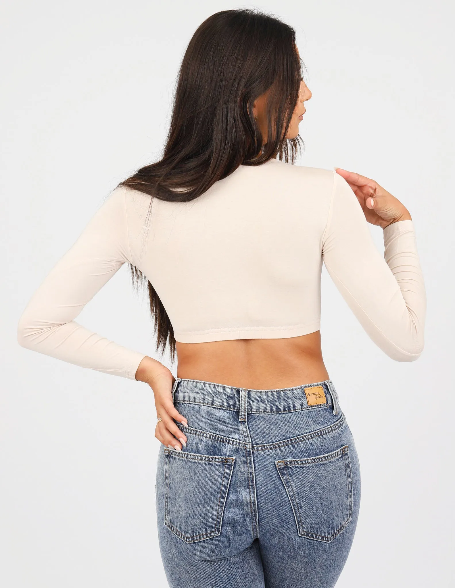 Round Neck Crop Body Top