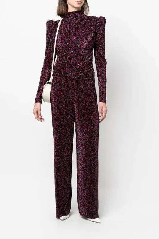 SABINA MUSAYEV PAISLEY PANTS - BLACK PRINT