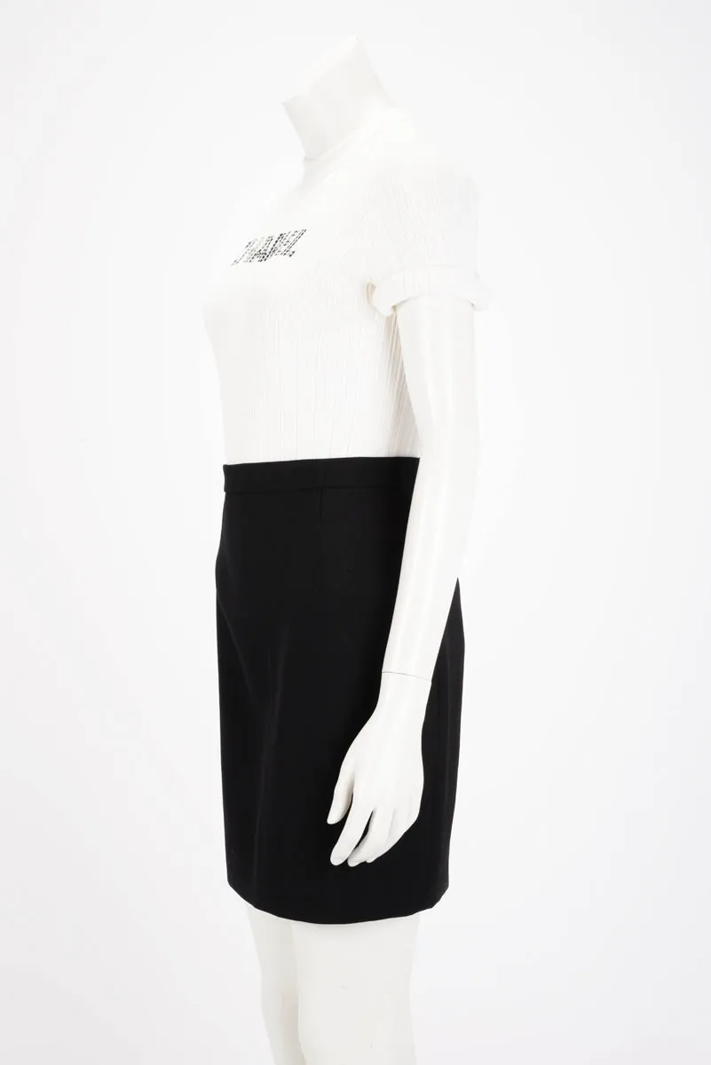 Saint Laurent Black Wool Pencil Skirt FR 40