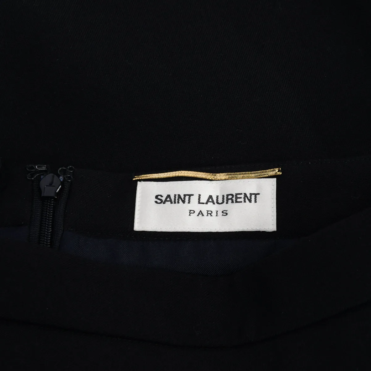 Saint Laurent Black Wool Pencil Skirt FR 40