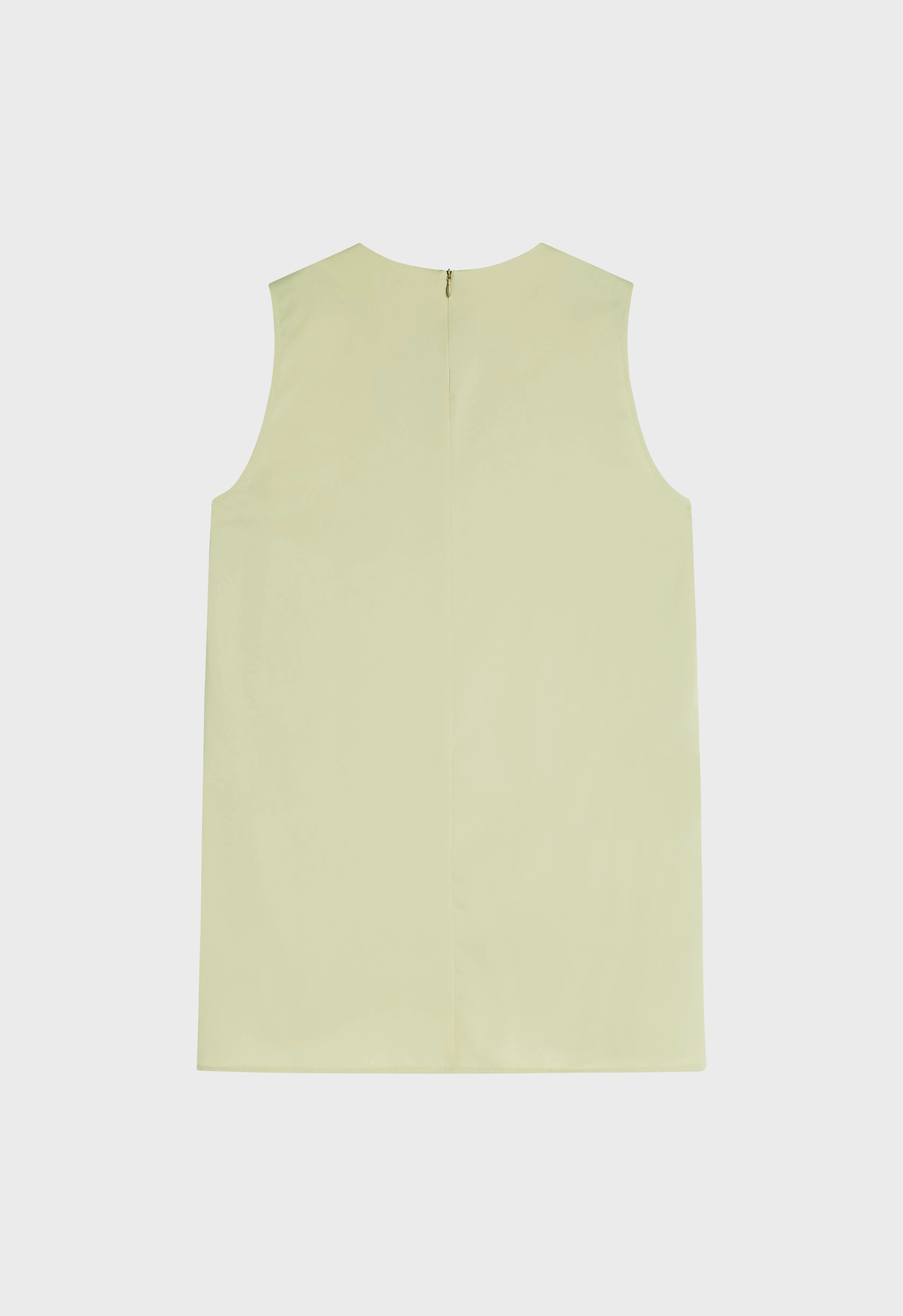 Satin Sleeveless Top | Soft Khaki