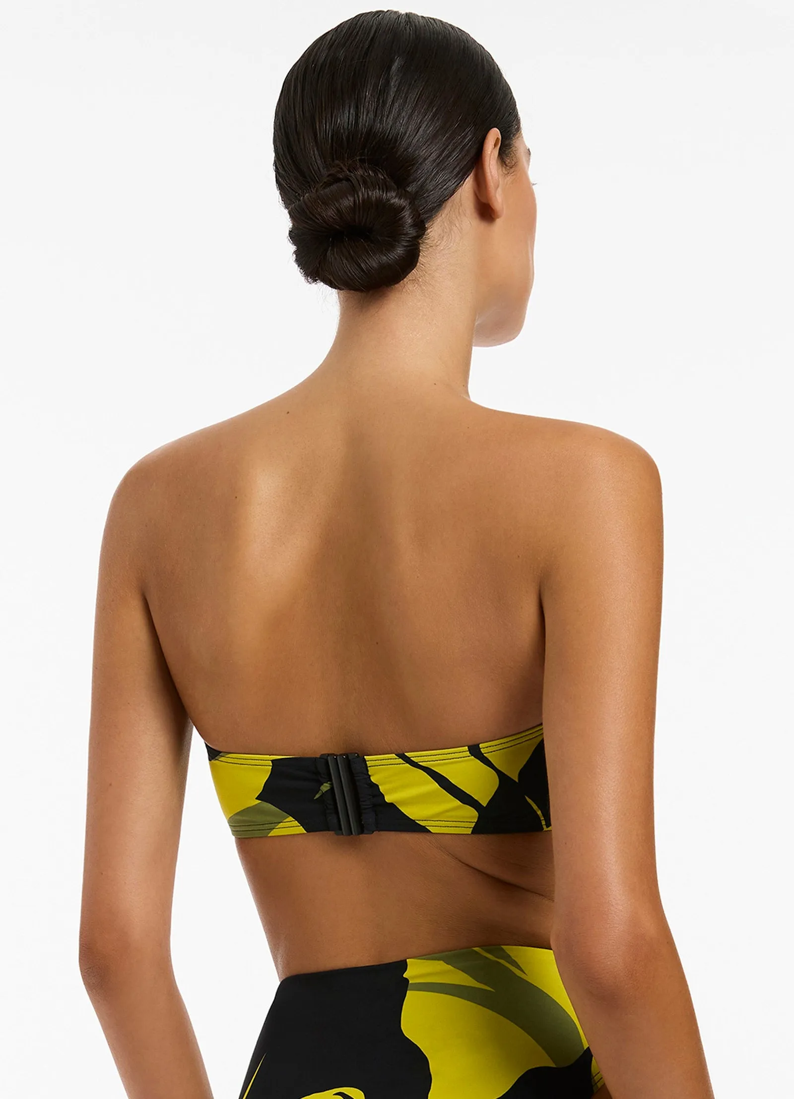 Shadow Palm Minimal Bandeau Top - Black