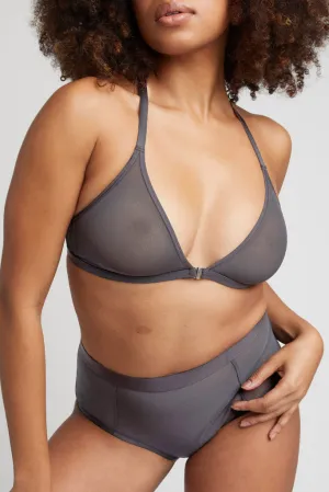 Sieve Racerback Bra in Graphite