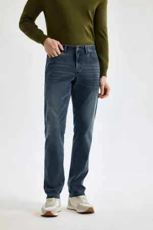 Soft Stretch Denim Jeans with Elastic Waistband