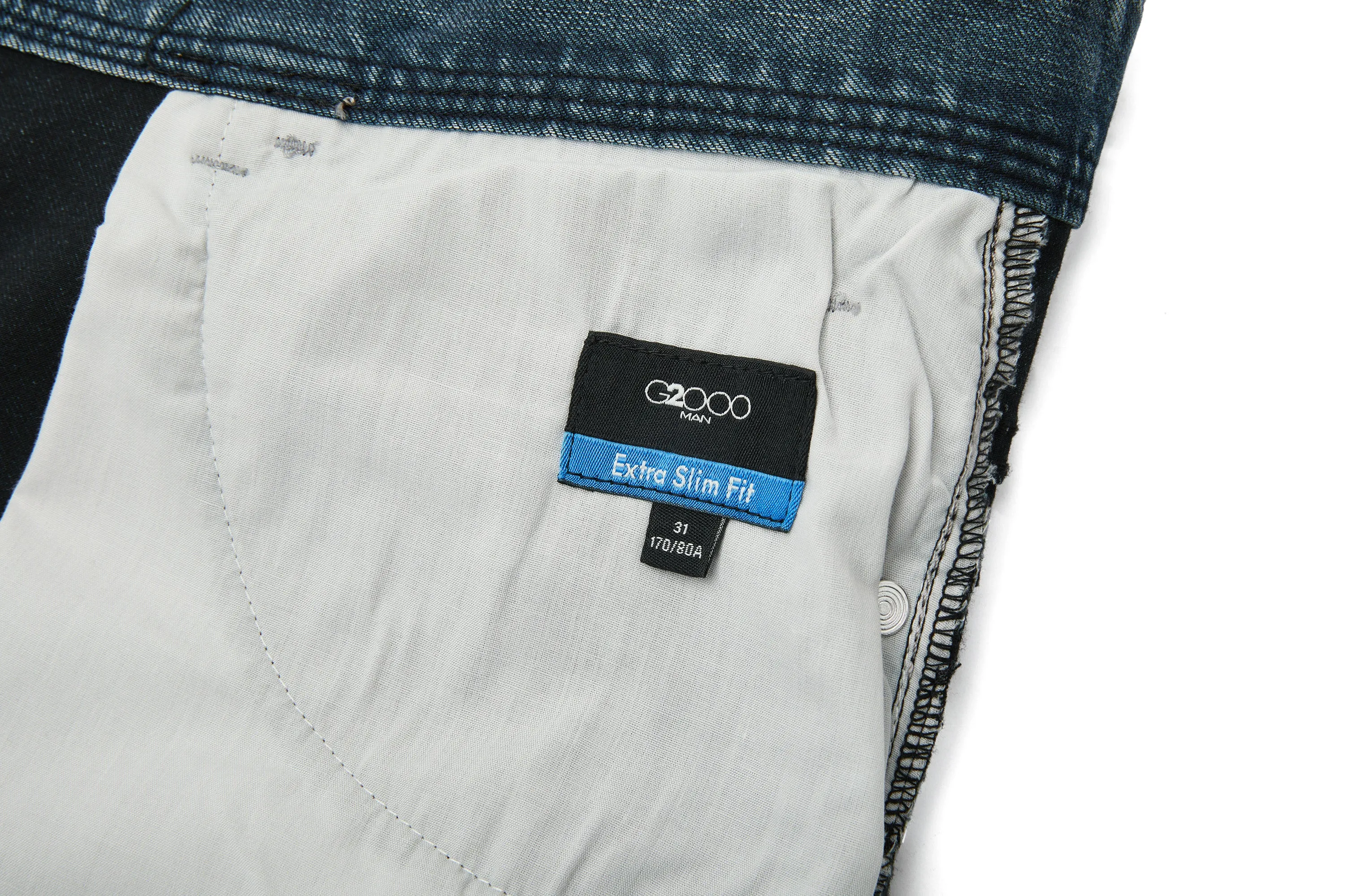 Soft Stretch Denim Jeans with Elastic Waistband