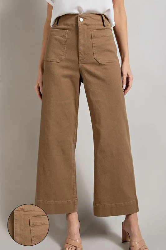 SOFT WASHED WIDE LEG PANTS