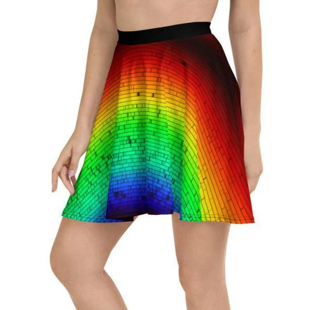 Solar Spectrum Rainbow Skater Skirt