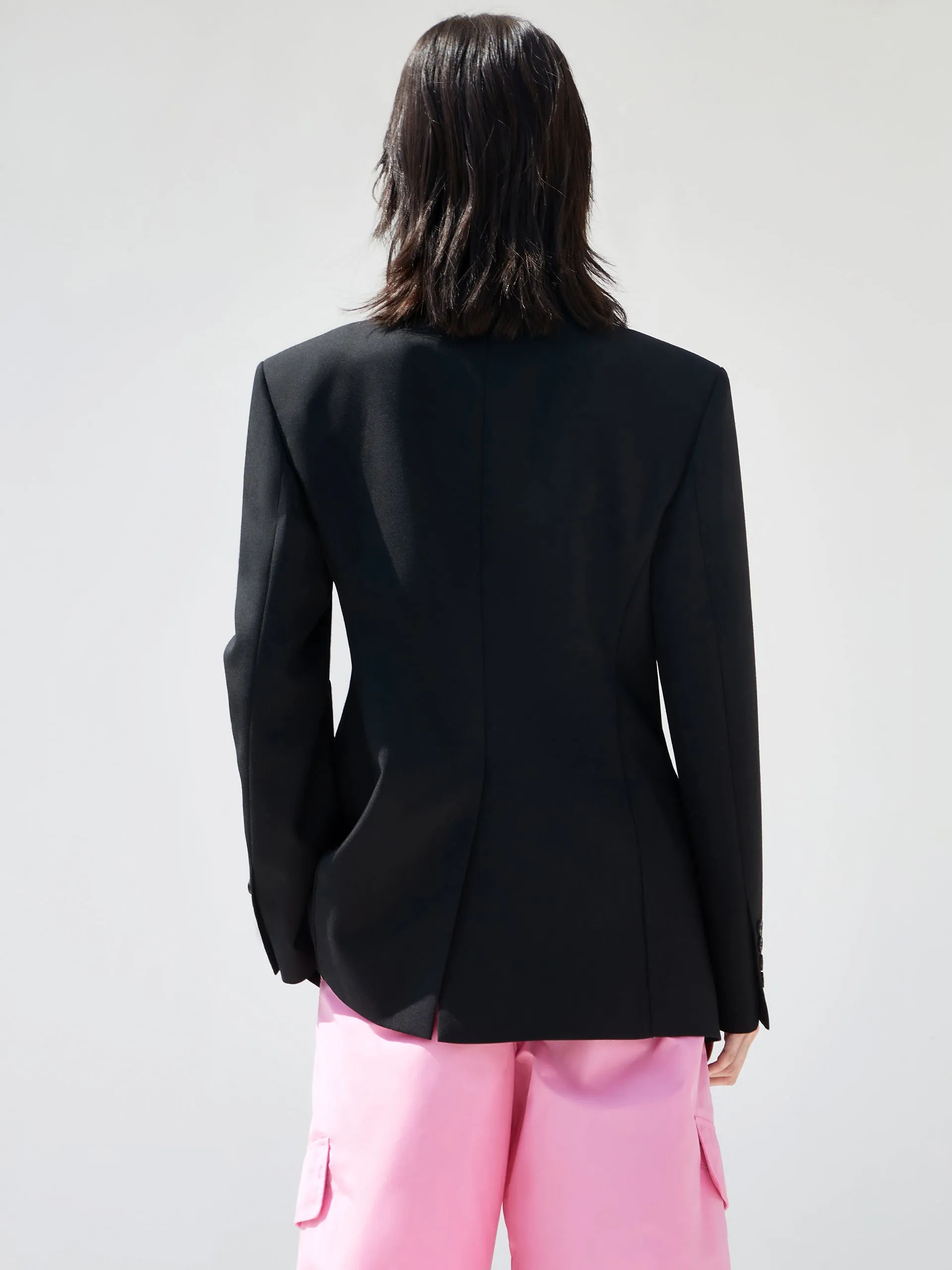 Two Way Zipper Tailored Blazer