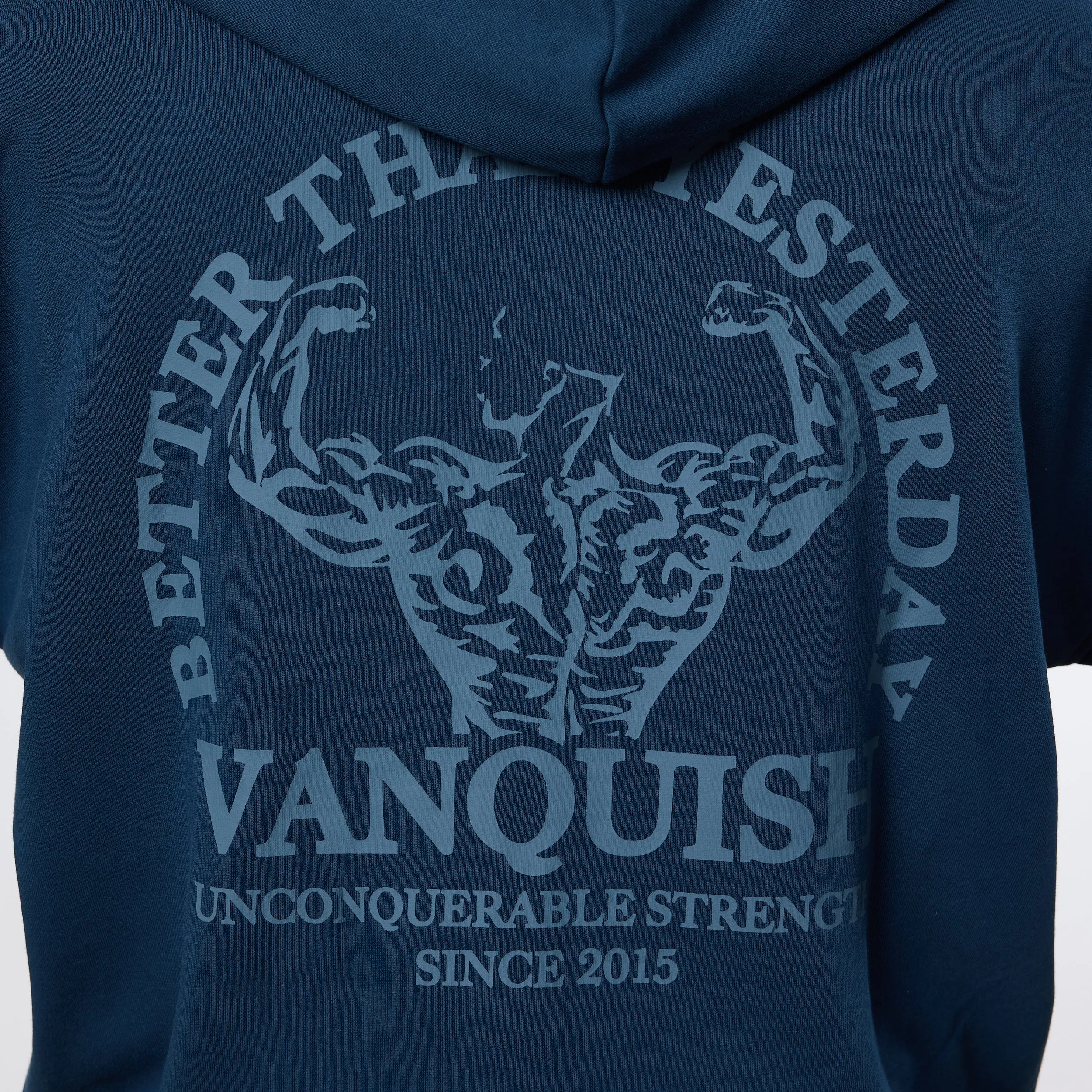 Vanquish Midnight Blue Unconquerable Strength Full Zip Hoodie