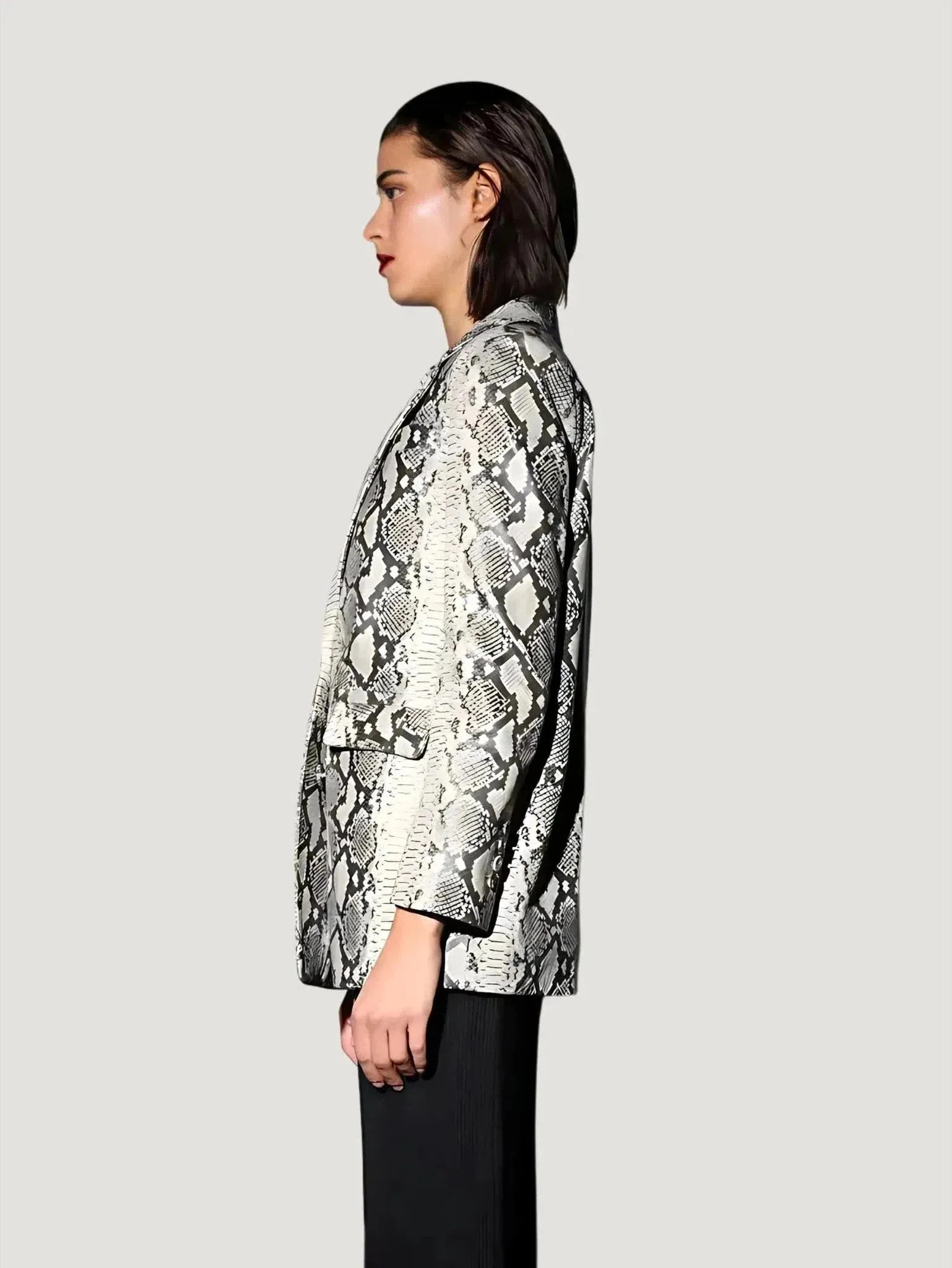 Walter Baker Kiki Grey Snake Blazer