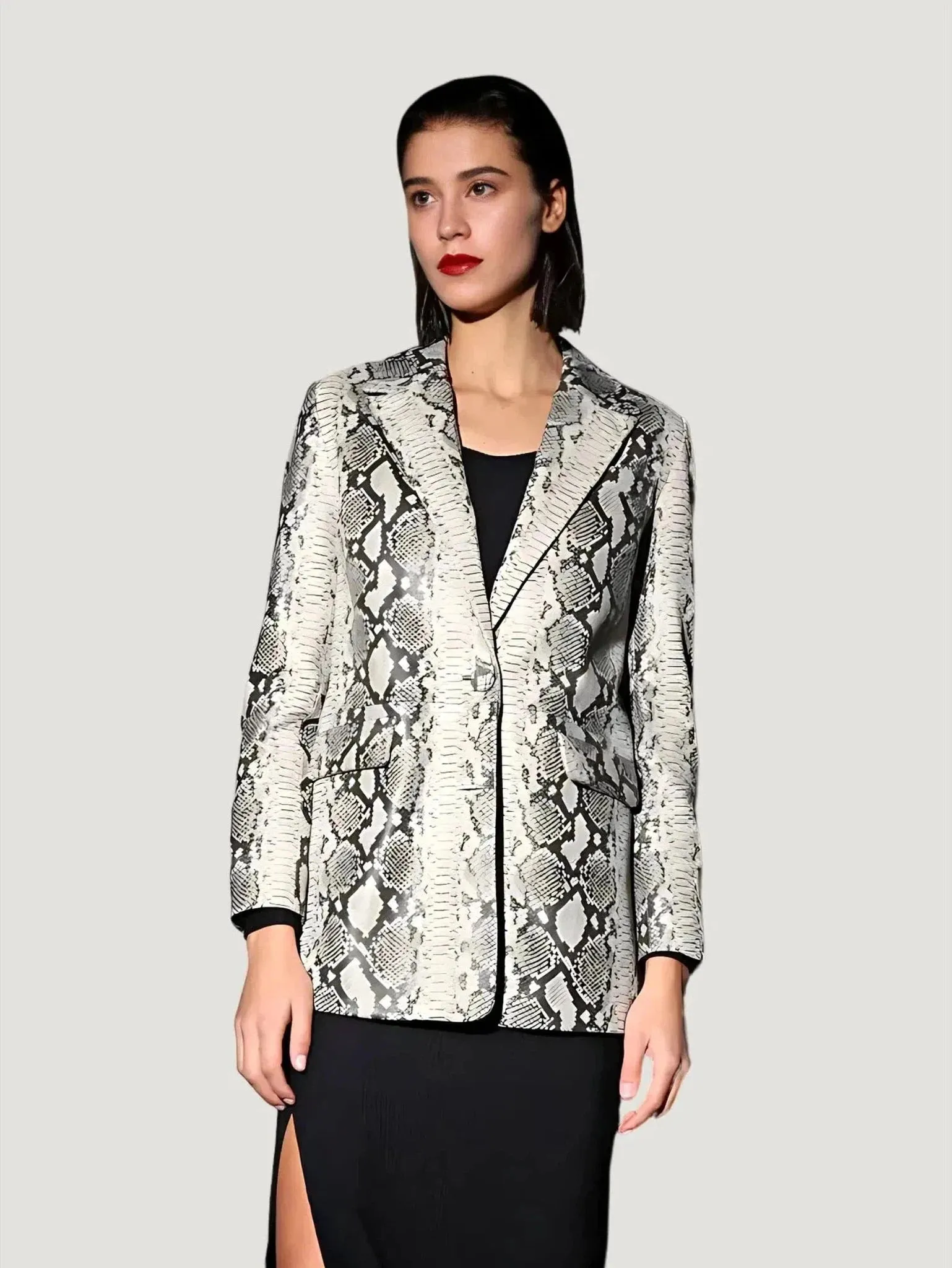 Walter Baker Kiki Grey Snake Blazer