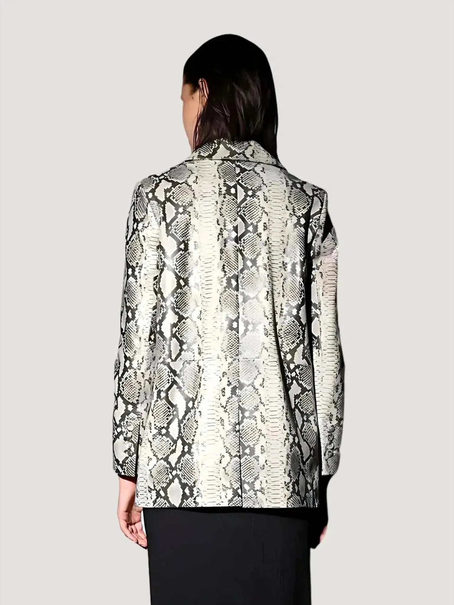 Walter Baker Kiki Grey Snake Blazer