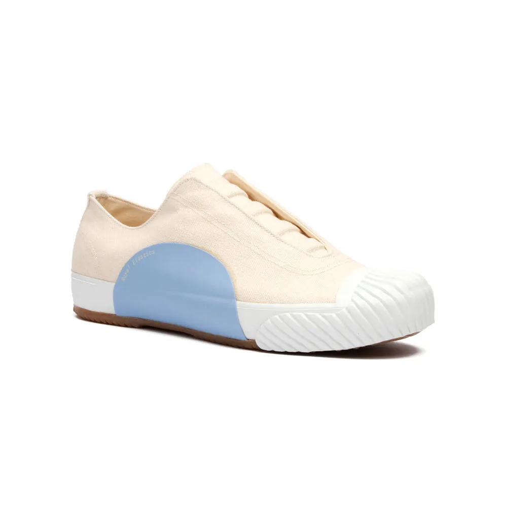 Women's New York Beige Blue Canvas Low Tops 93982-550